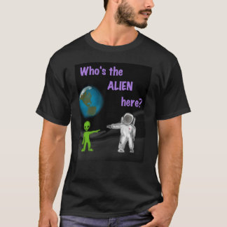 Qui est l'alien ici ? T-shirt noir