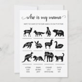 Qui est ma maman Jeu Baby shower de fête Carte (Devant)