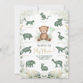 Qui est ma maman Teddy Bear Baby shower carte de j (Devant)