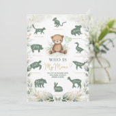 Qui est ma maman Teddy Bear Baby shower carte de j (Debout devant)