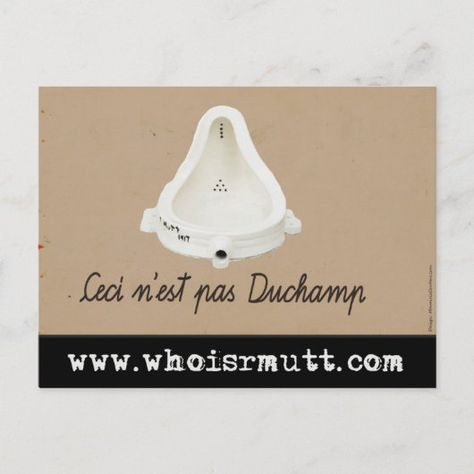 Qui est R. Mutt ? Carte postale (par mauriciocorde (Devant)