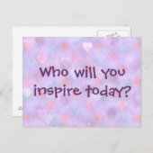 Qui inspirerez-vous aujourd'hui ? Carte postale (Devant / Derrière)