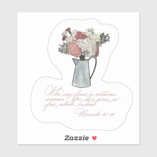 Qui peut trouver une femme vertueuse ? Autocollant (Feuille)