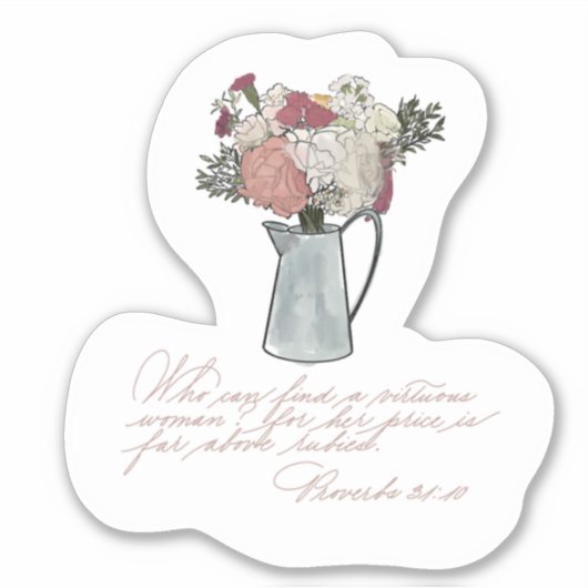 Qui peut trouver une femme vertueuse ? Autocollant (Devant)