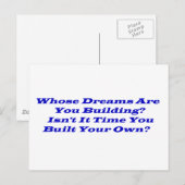 Qui rêve ? Cartes postales (Devant / Derrière)