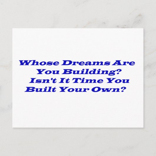 Qui rêve ? Cartes postales (Devant)