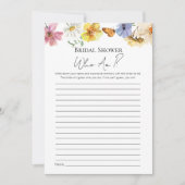 Qui suis-je | Carte de jeu de Fête des mariées Boh (Devant)