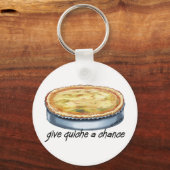Quiche een kans geven sleutelhanger (Voorkant)