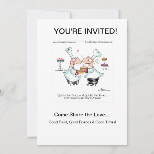 QUICHE JE ! Invitations avant avril McCallum (Devant)