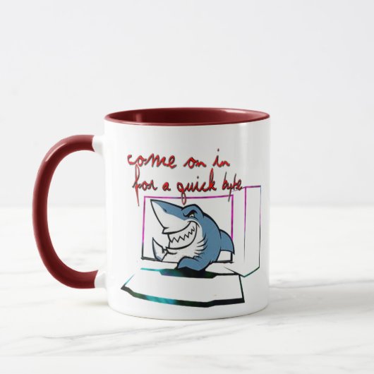 Quick Byte Computer Nerd Mok - Geek Bite Cadeau (Links)