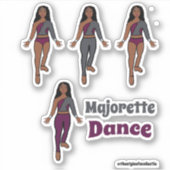 Quick Change Dancer Stickers Bourgogne Grijs (Voorkant)