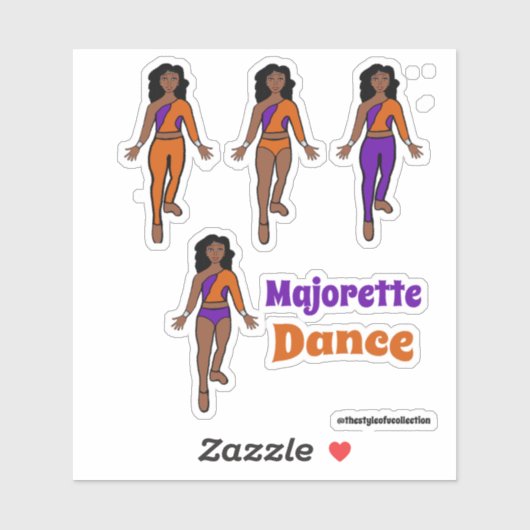 Quick Change Dancer Stickers Paarse Sinaasappel (Vel)