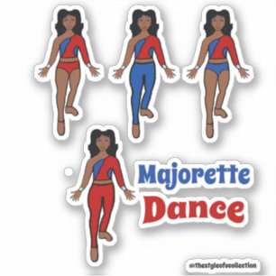Quick Change danser Stickers rood blauw