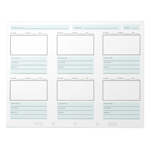 "Quick Storyboarding"-Notitieblok Notitieblok (Voorkant)