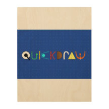 QUICKDRAW 11x14 Houten Wanddecoratie