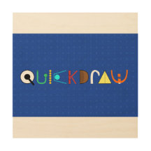 QUICKDRAW 12x12 Houten Wanddecoratie