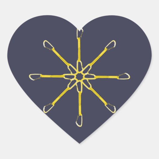 Quickdraw Flower Hart Sticker (Voorkant)