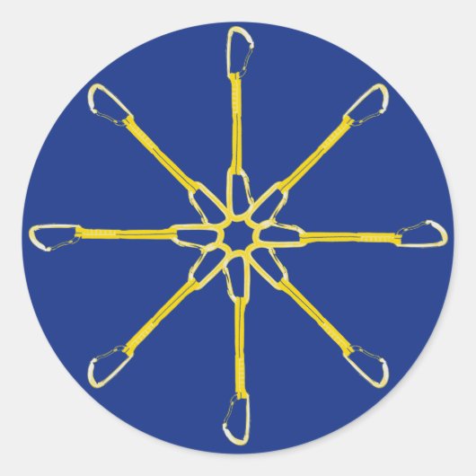 Quickdraw Flower Ronde Sticker (Voorkant)