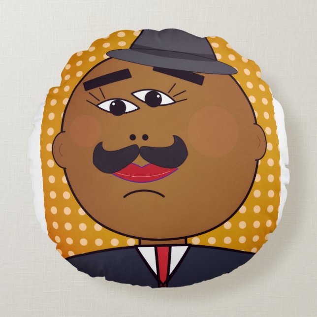 Quickdraw Kunstkussen Rond Kussen (Voorkant)