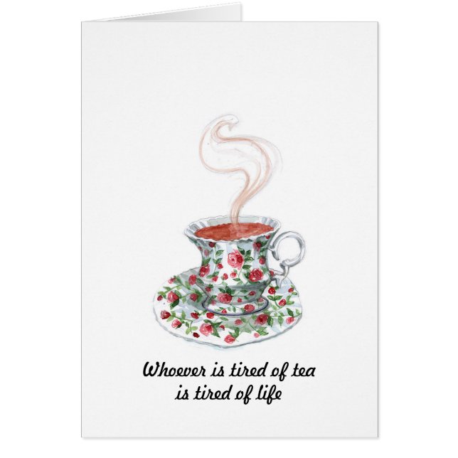 Quiconque en a marre du slogan du thé - fatigué de (Devant)