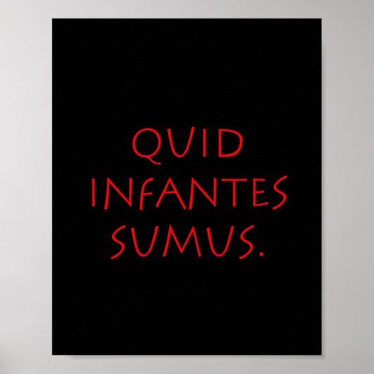 Quid infantes sumus poster (Voorkant)