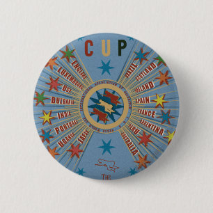 QUIDDITCH™ Wereldbeker Blauwe Poster Ronde Button 5,7 Cm