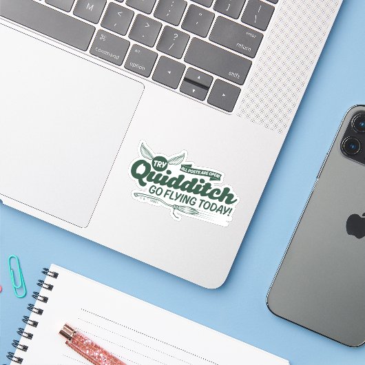 QUIDDITCH™ Wervingsfolder Sticker (Laptop met iPhone)