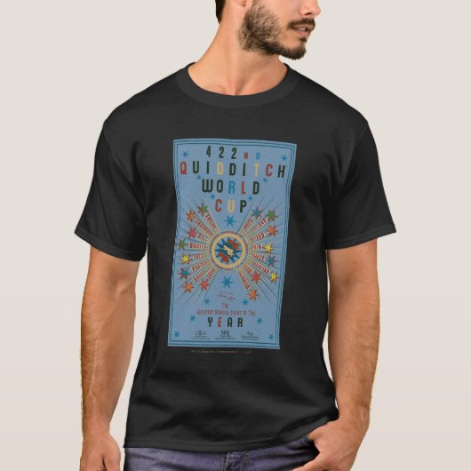 QUIDDITCH™ World Cup Blue Poster T-shirt (Voorkant)