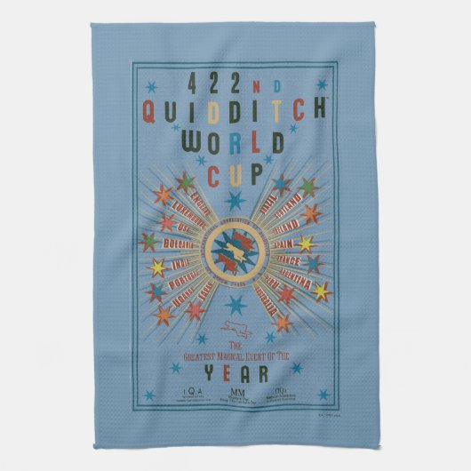 QUIDDITCH™ World Cup Blue Poster Theedoek (Verticaal)