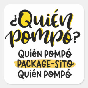 Quien Pompo Package-sito, Happy Mail Vierkante Sticker