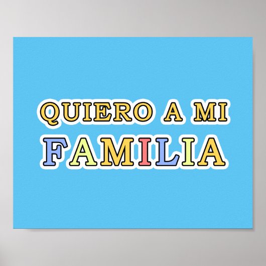Quiero a mi Familia Español Ik hou van Mijn famili Poster (Voorkant)