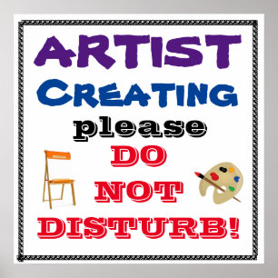 QUIET, ARTIST OP WERK poster