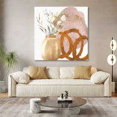 Quiet Balance Abstract Botanical Still Life Canvas Afdruk