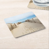 Quiet Beach Vierkante Kartonnen Onderzetter (Schuin)