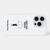 Quiet But Brave – Custom Text Cat iPhone Case (Verso Horizontal)