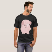 Quiet Cartoon Aangepast T-shirt pig (Voorkant volledig)
