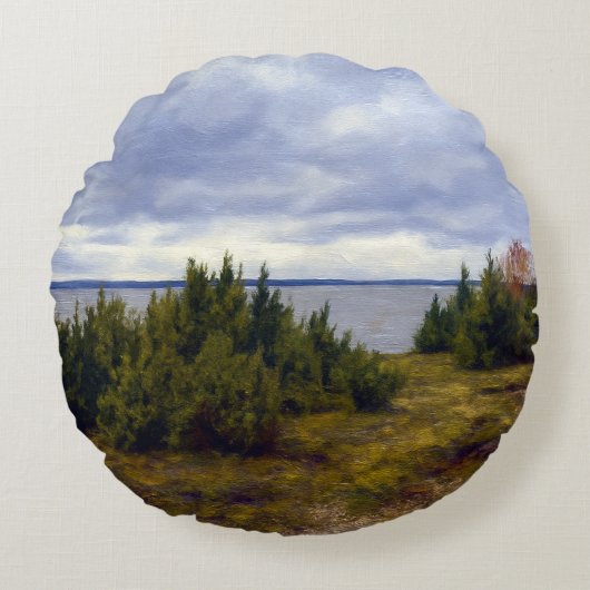 Quiet Coast of Vormsi Rond Kussen (Voorkant)