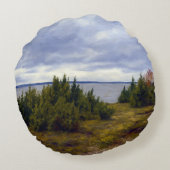 Quiet Coast of Vormsi Rond Kussen (Achterkant)