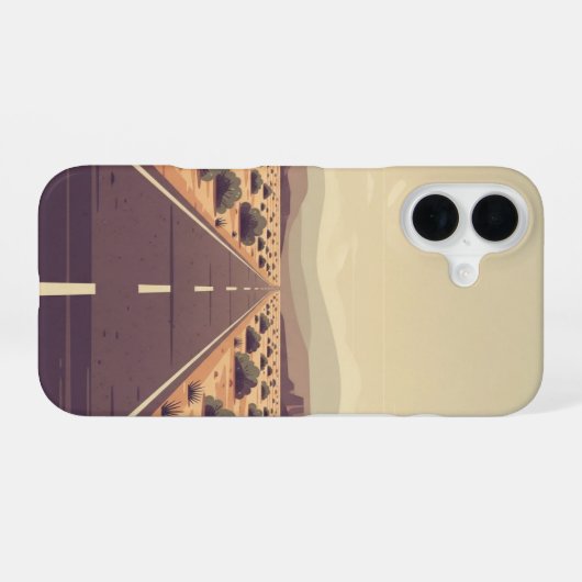 Quiet Desert Route iPhone 16 Hoesje (Achterkant horizontaal)