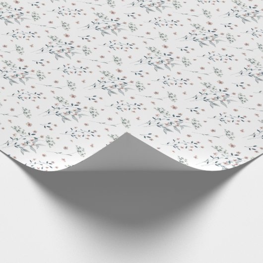 Quiet Elegance: Neutral Wildflower Cadeaupapier (Hoek)