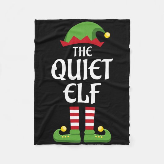 Quiet Elf Family Matching Group Kerstmis Fleece Deken (Voorkant)