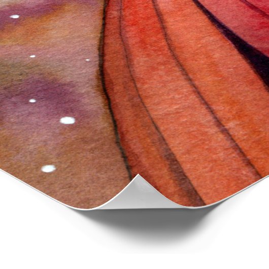 Quiet Ember Fairy en Owl Fantasy Art Poster (Hoek)