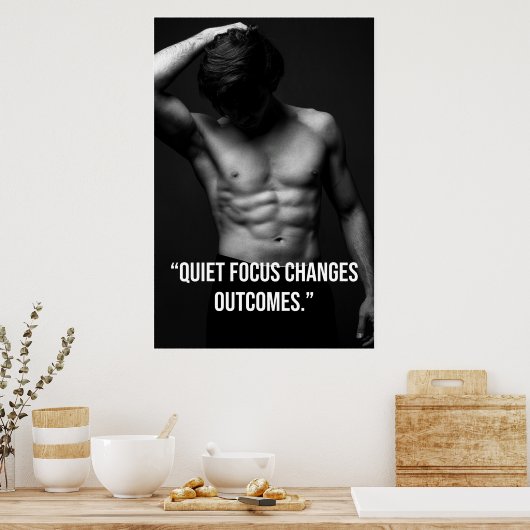 Quiet Focus Changes Outcomes – Quote Poster (Cuisine)