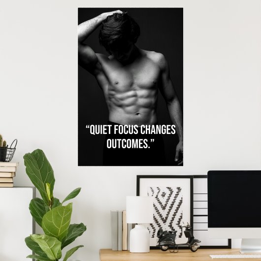 Quiet Focus Changes Outcomes – Quote Poster (Bureau à domicile)