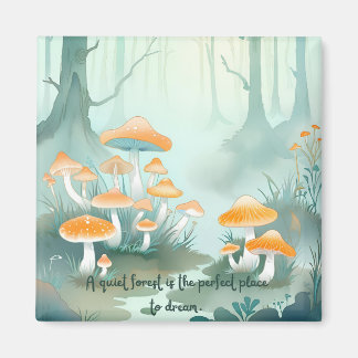 Quiet Forest Dreaming – Mushroom Forest Magneet