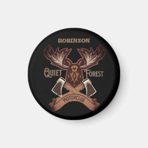 Quiet Forest Motorclub, Cool bike dad personalisee Magneet