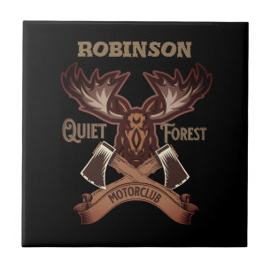Quiet Forest Motorclub, Cool bike dad personalisee Tegeltje