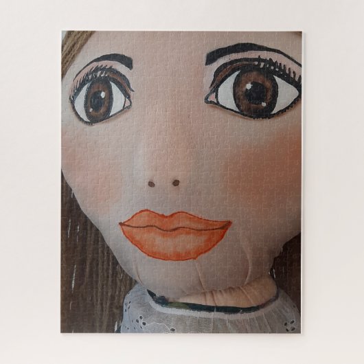 Quiet Gaze — Handcrafted Festival Figure in Flores Legpuzzel (Verticaal)