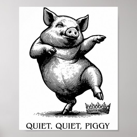 Quiet Ggy Meme Feminist Subtle Humor Protest Resis Poster (Voorkant)