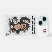 Quiet Growth Monkey – Mindful Phone Cover iPhone 15 Hoesje (Achterkant horizontaal)